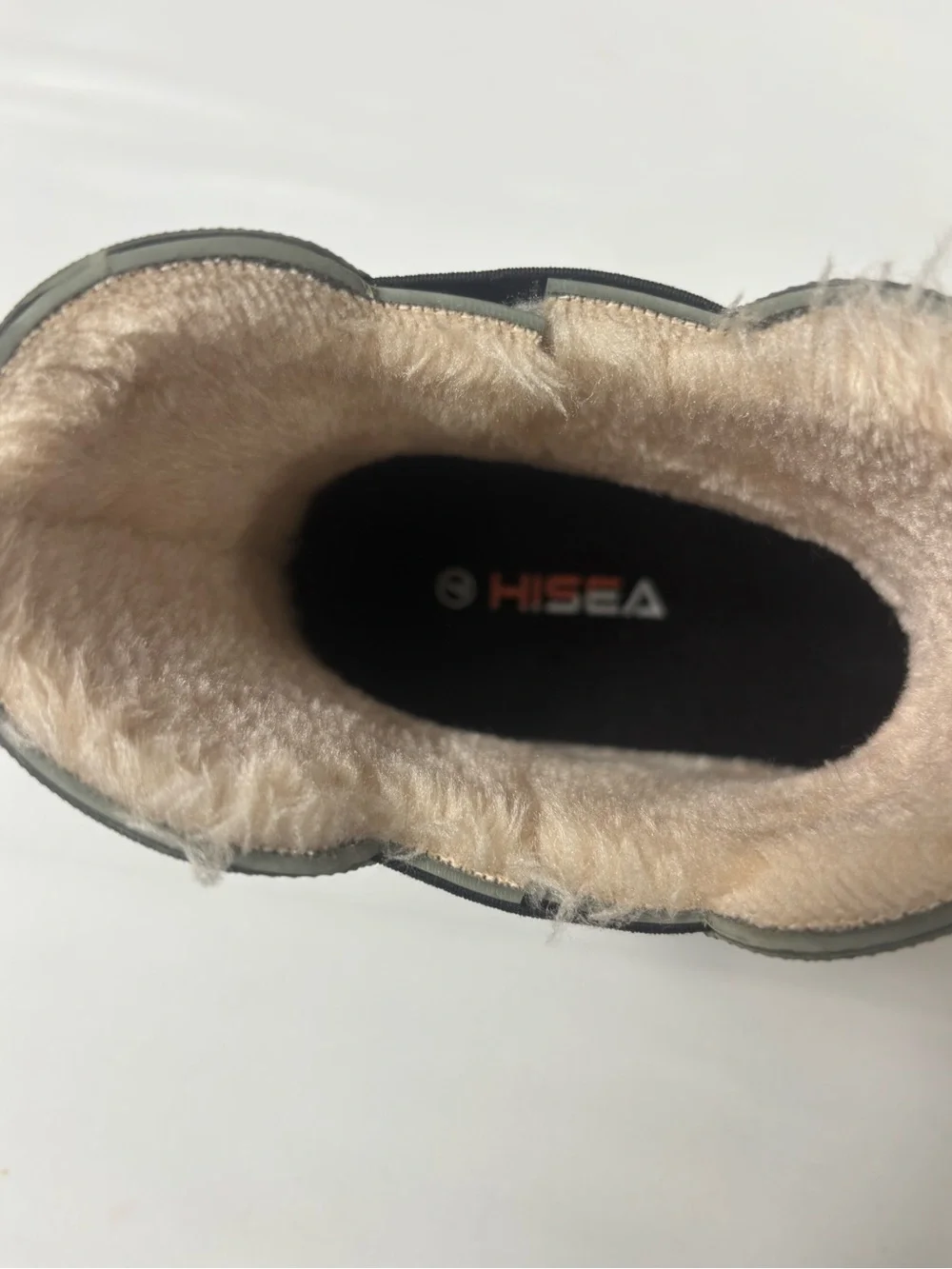 HISEA Olive Green Fleece-Lined Chelsea Rain Boots women’s size 7